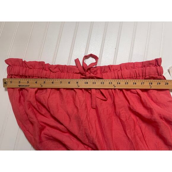 NWT CeCe Coral Wide Leg Cropped Tie Waist Pants - Size Women's 2X 2XL - Picture 7 of 9